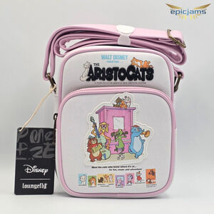 Loungefly Disney The Aristocats Poster Passport Crossbody Bag New